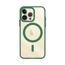 Funda Transparente Borde Color Magsafe para iPhone 14 Pro Max 6-Colores