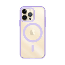 Funda Transparente Borde Color Magsafe para iPhone 14 Pro Max 6-Colores