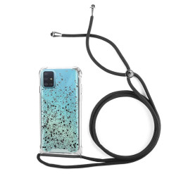 Funda Gel transparente con Cordón Samsung A51 4-Colores