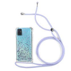 Funda Gel transparente con Cordón Samsung A51 4-Colores