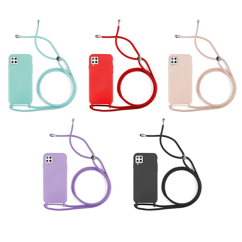 Funda suave con Cordón Samsung Galaxy A42 5G 7-Colores