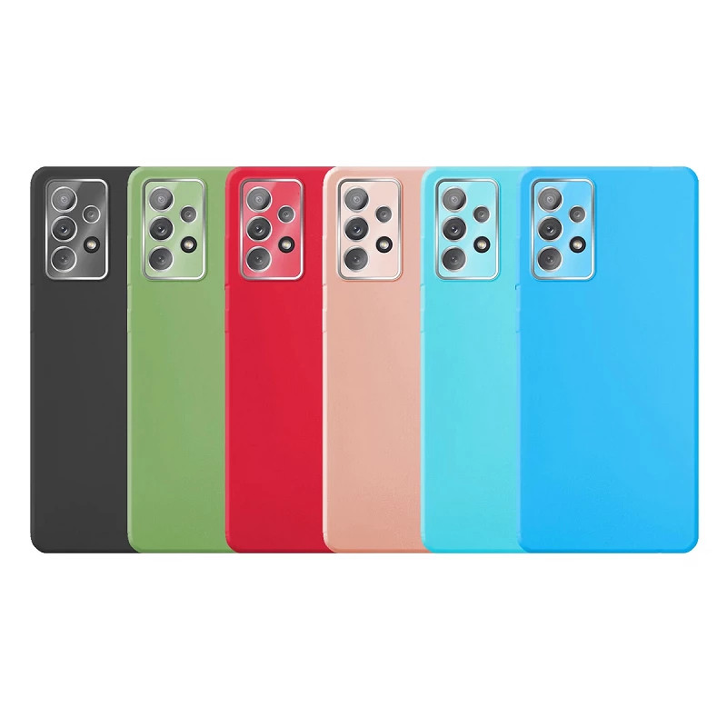 Funda Silicona Suave Samsung Galaxy A32-4G con Protector Camara 3D - 7 Colores