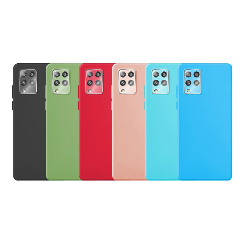 Funda Silicona Suave Samsung Galaxy A42 con Protector Camara 3D - 7 Colores