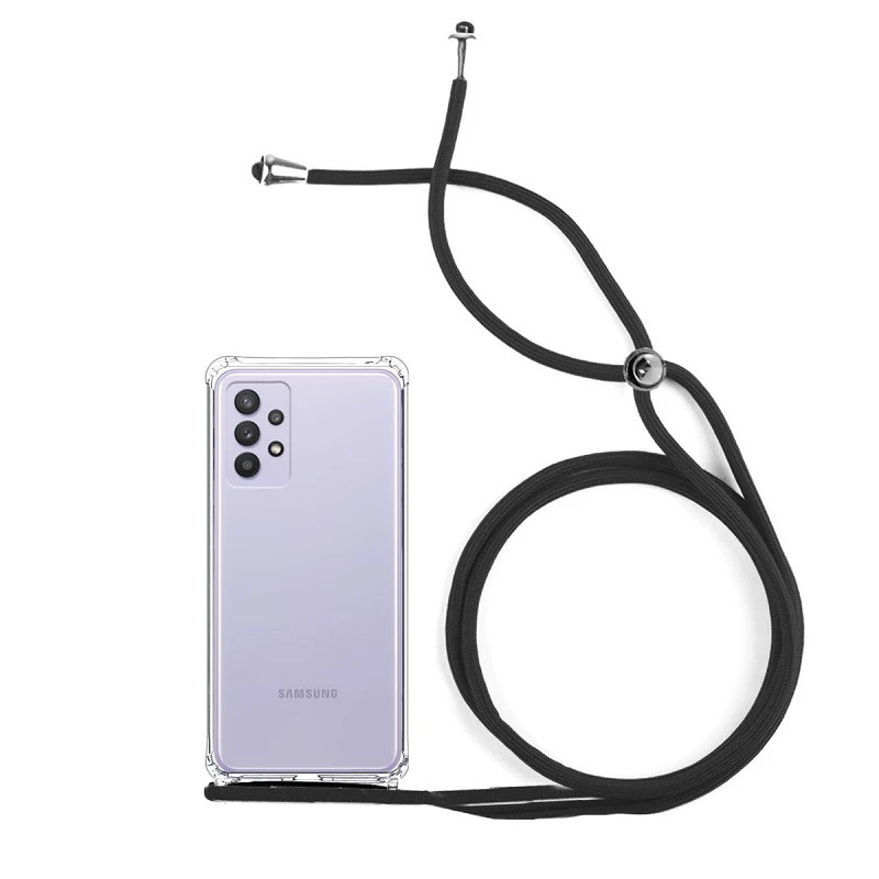 Funda Gel transparente Anti-golpe con Cordón - Samsung A32-5g