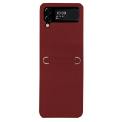 Funda Polipiel Z Flip 3 con Enganches Para Cuerda - 7 Colores