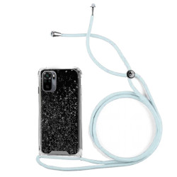 Funda Gel transparente con Cordón Xiaomi Redmi Note 10-5G 4-Colores