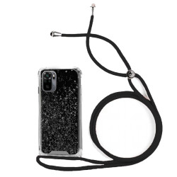 Funda Gel transparente con Cordón Xiaomi Redmi Note 10-5G 4-Colores