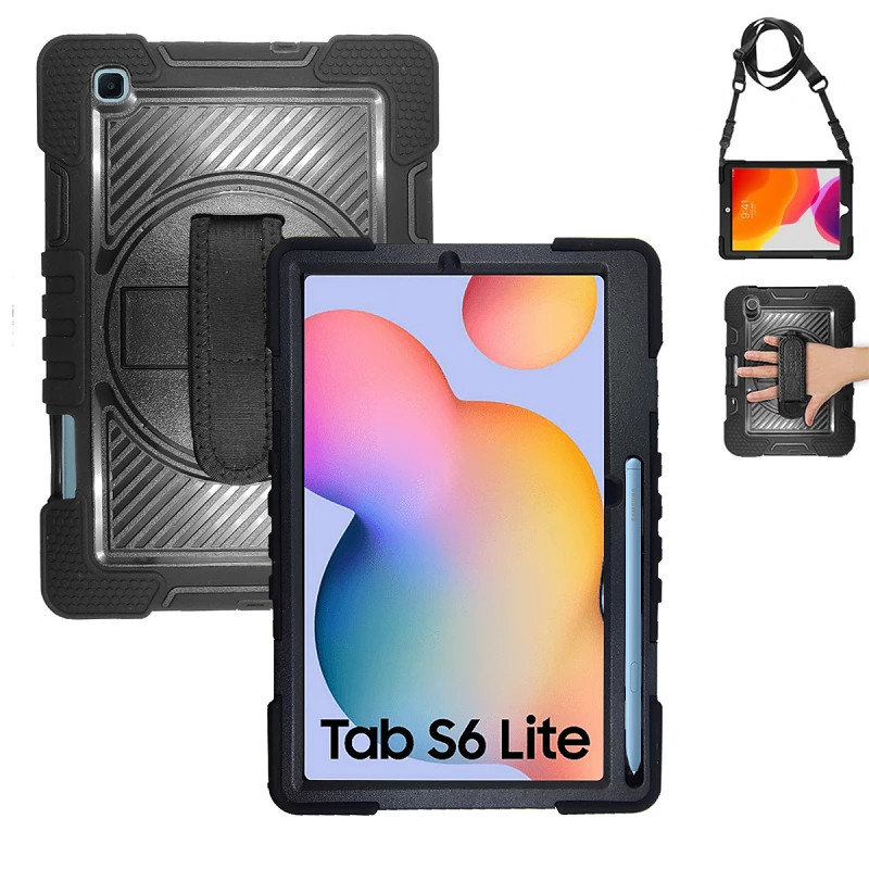 Funda para Samsung Galaxy Tab S7/S8 Con Correa y Asa y Ranura de Lapiz Anti-Golpes