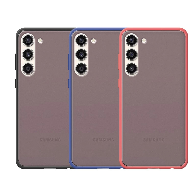 Funda Gel Samsung Galaxy S23 Smoked con borde de color