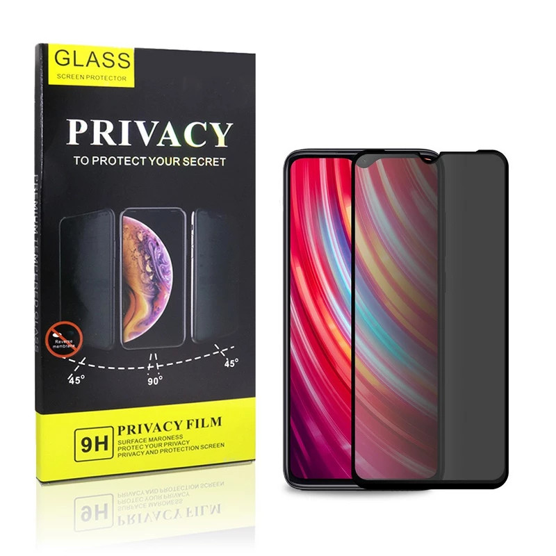 Cristal templado Privacidad Xiaomi Note 8 Protector de Pantalla 5D Curvo
