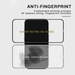 Cristal templado Mate Anti-Manchas 5D iPhone 14 Pro Color Negro