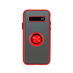 Funda Gel Samsung Galaxy S10 Iman con soporte Smoked