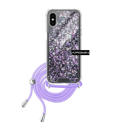 Funda Gel transparente con Cordón Iphone X / XS 4-Colores