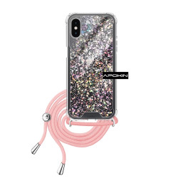 Funda Gel transparente con Cordón Iphone X / XS 4-Colores