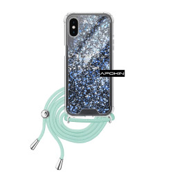 Funda Gel transparente con Cordón Iphone X / XS 4-Colores
