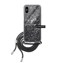 Funda Gel transparente con Cordón Iphone X / XS 4-Colores