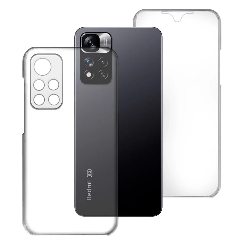 Funda Doble Xiaomi Redmi Note 11 Pro Plus Silicona Transparente Delantera y Trasera