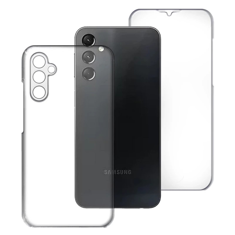 Funda Doble Samsung Galaxy A34-5G Silicona Transparente Delantera y Trasera