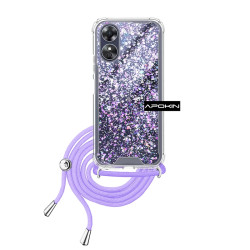 Funda Gel transparente con Cordón Oppo A17 4G 4-Colores