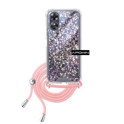 Funda Gel transparente con Cordón Oppo A17 4G 4-Colores