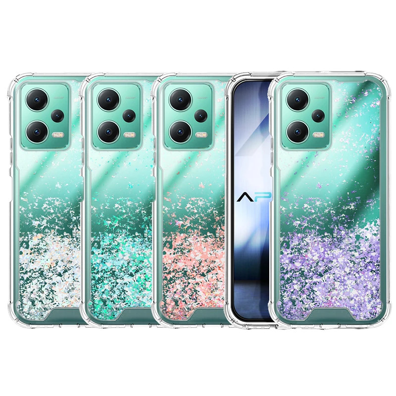 Funda Gel transparente purpurina Xiaomi Redmi Note 12 5G /Poco X5 5G 4 -Colores