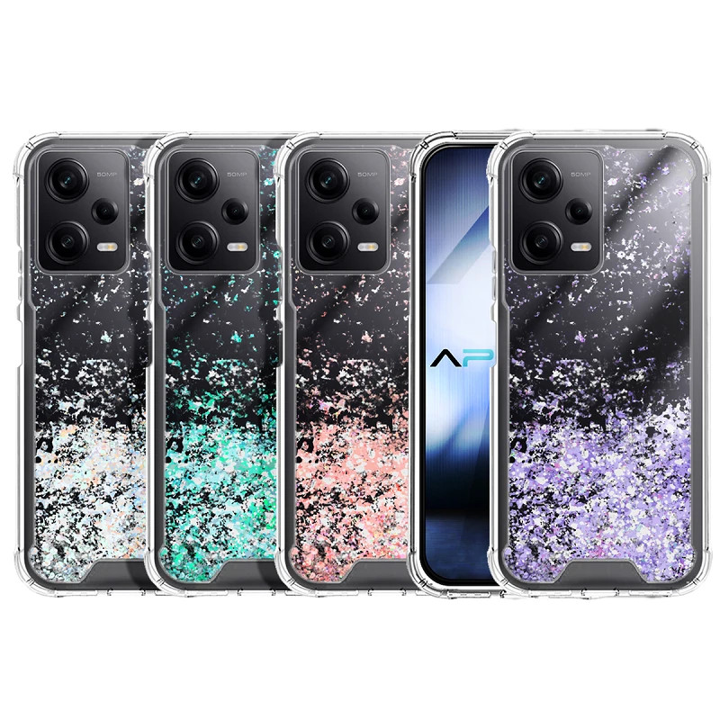 Funda Gel transparente purpurina Xiaomi Redmi Note 12 Pro 4 -Colores