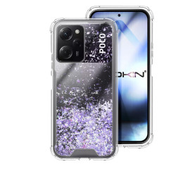 Funda Gel transparente purpurina Xiaomi Pocophone X5 Pro 4 -Colores