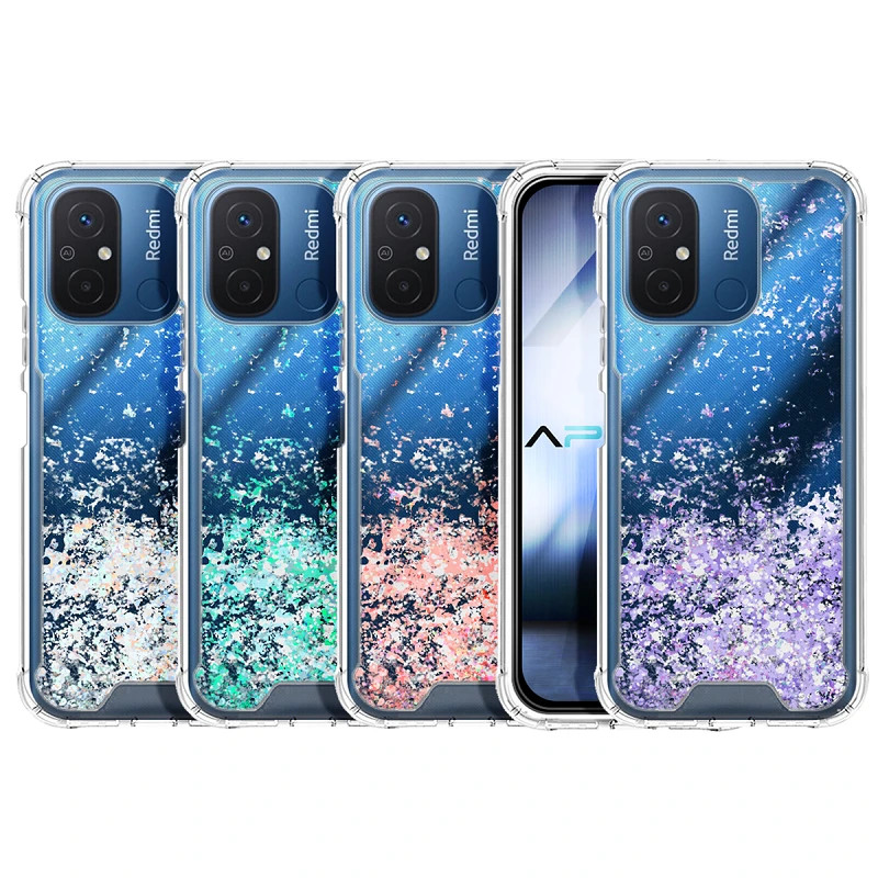 Funda Gel transparente purpurina Xiaomi Redmi 12C 4 -Colores