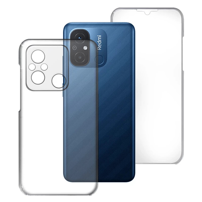 Funda Doble Xiaomi Redmi 11A - 12C Silicona Transparente Delantera y Trasera