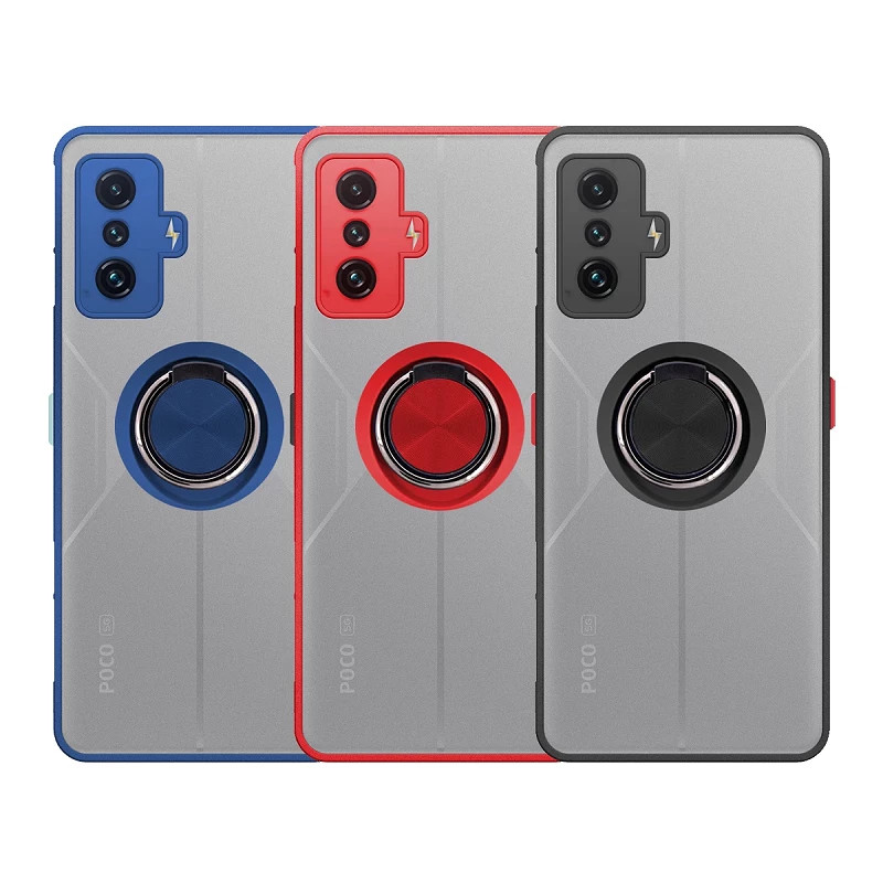 Funda Gel Xiaomi Pocophone M5 Iman con soporte Smoked