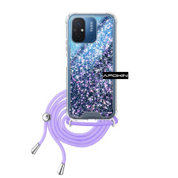 Funda Gel transparente con Cordón Xiaomi Redmi 12C/11A 4-Colores