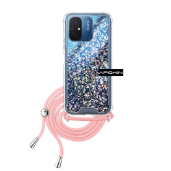 Funda Gel transparente con Cordón Xiaomi Redmi 12C/11A 4-Colores