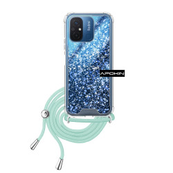 Funda Gel transparente con Cordón Xiaomi Redmi 12C/11A 4-Colores