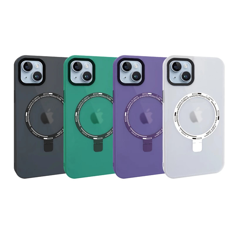 Funda Evnice iPhone 14 con soporte 360 Smoked 4-Colores