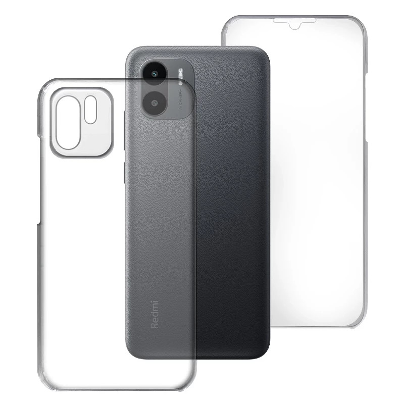 Funda Doble Xiaomi Redmi A1/A2 Silicona Transparente Delantera y Trasera
