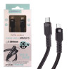 Cable Trenzado Lightning a Tipo-C PD 3.0 1.2 Metro 30W 3A Negro