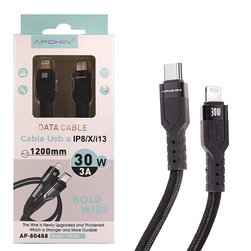 Cable USB a Tipo-C 3.0A 1.0 Metro 18W 3A Negro