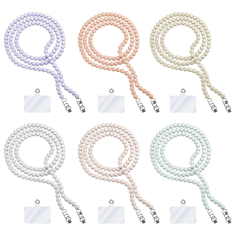 Cordon con Adaptador para Colgar Movil Universal Perlado 6-Diseños