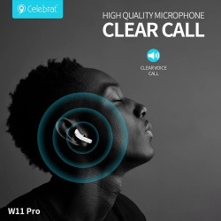 Auricular Celebrat W11 PRO Bluetooth 5.3 Blancos