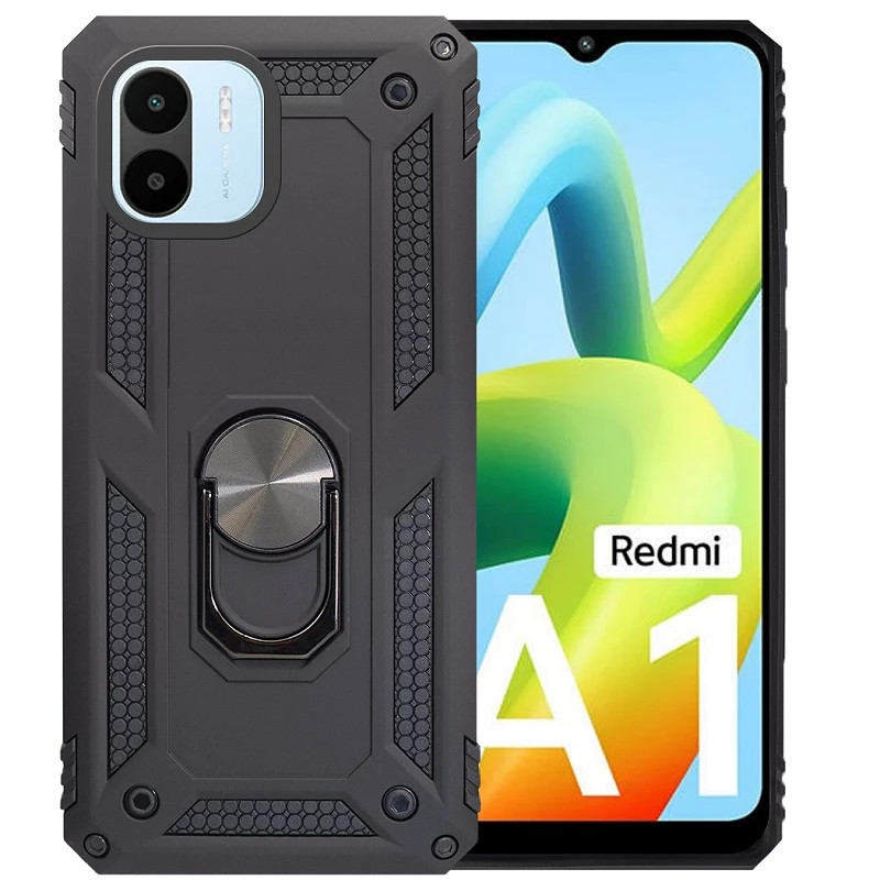 Funda Aluminio Antigolpe Xiaomi Redmi 12C con Iman y Soporte de Anilla 360