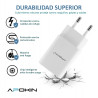 Cargador Red Entrada USB-A 2.4 A Cable Lightning APOKIN PC802L - Blanco