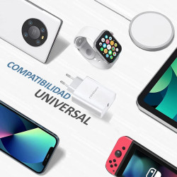 Cargador Red Entrada USB-A 2.4 A Cable Lightning APOKIN PC802L - Blanco