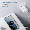 Cargador Red Entrada USB-A 2.4 A Cable Lightning APOKIN PC802L - Blanco