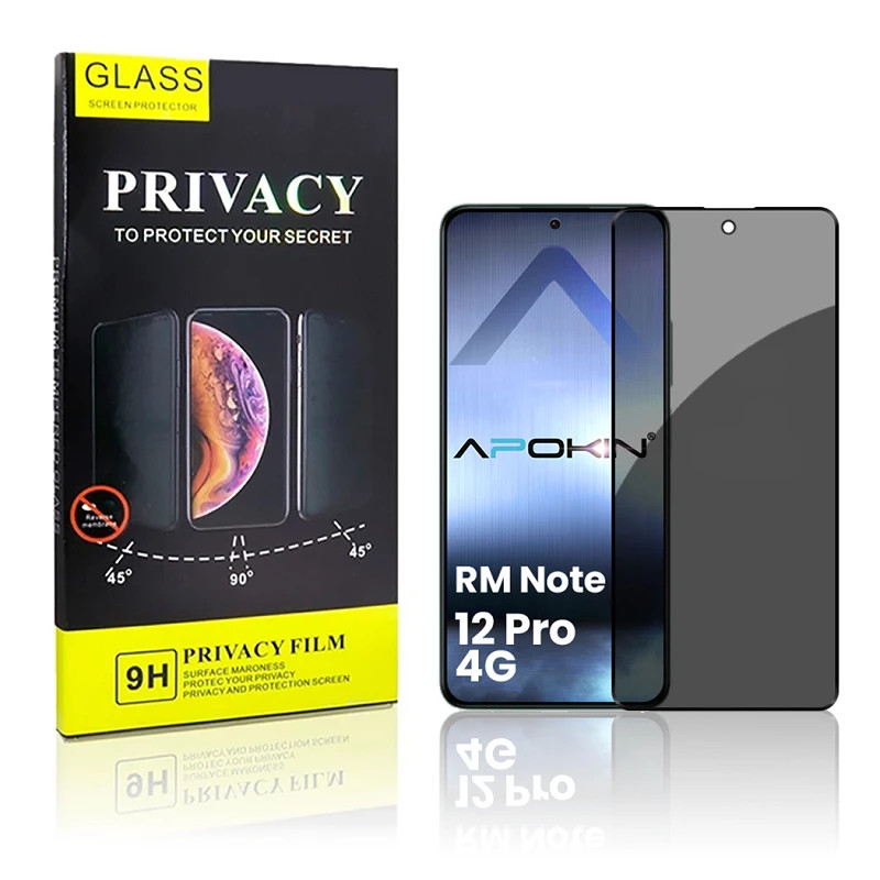 Cristal templado Privacidad Xiaomi Redmi Note 12 Pro 4G Protector de Pantalla 5D Curvo