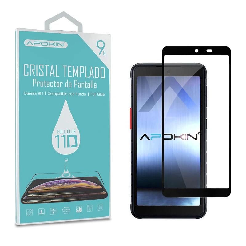 Cristal templado Full Glue 11D Premium Samsung Galaxy X Cover 5 Protector de Pantalla Curvo Negro