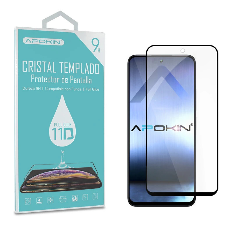 Cristal templado Full Glue 11D Premium Xiaomi Redmi Note 12 5G/4G Oppo A98 Protector de Pantalla Curvo Negro