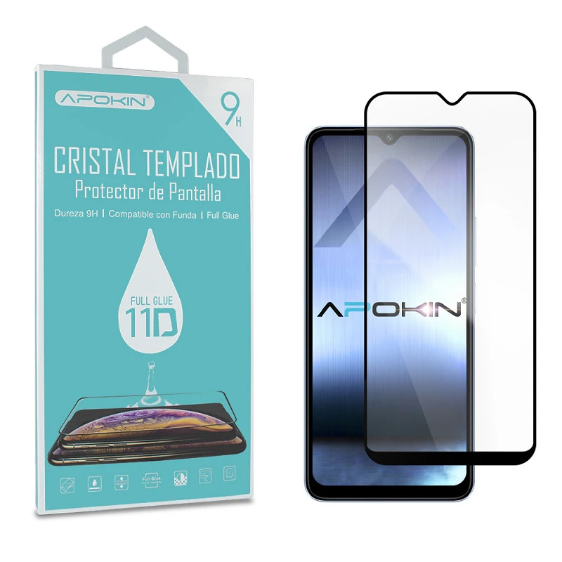Cristal templado Full Glue 11D Premium Oppo A17/A57S Protector de Pantalla Curvo Negro