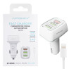 Cargador 30W Coche Triple Salida USB 3.0 Cable Lightning PC-896