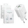 Cargador Doble USB-A+PD 20W-3.0A Sin Cable APOKIN PC820Y - Blanco