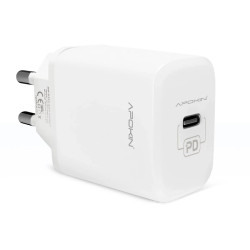 Cargador USB-C 20W/3.0A Cable Tipo-C APOKIN PC915Y - Blanco